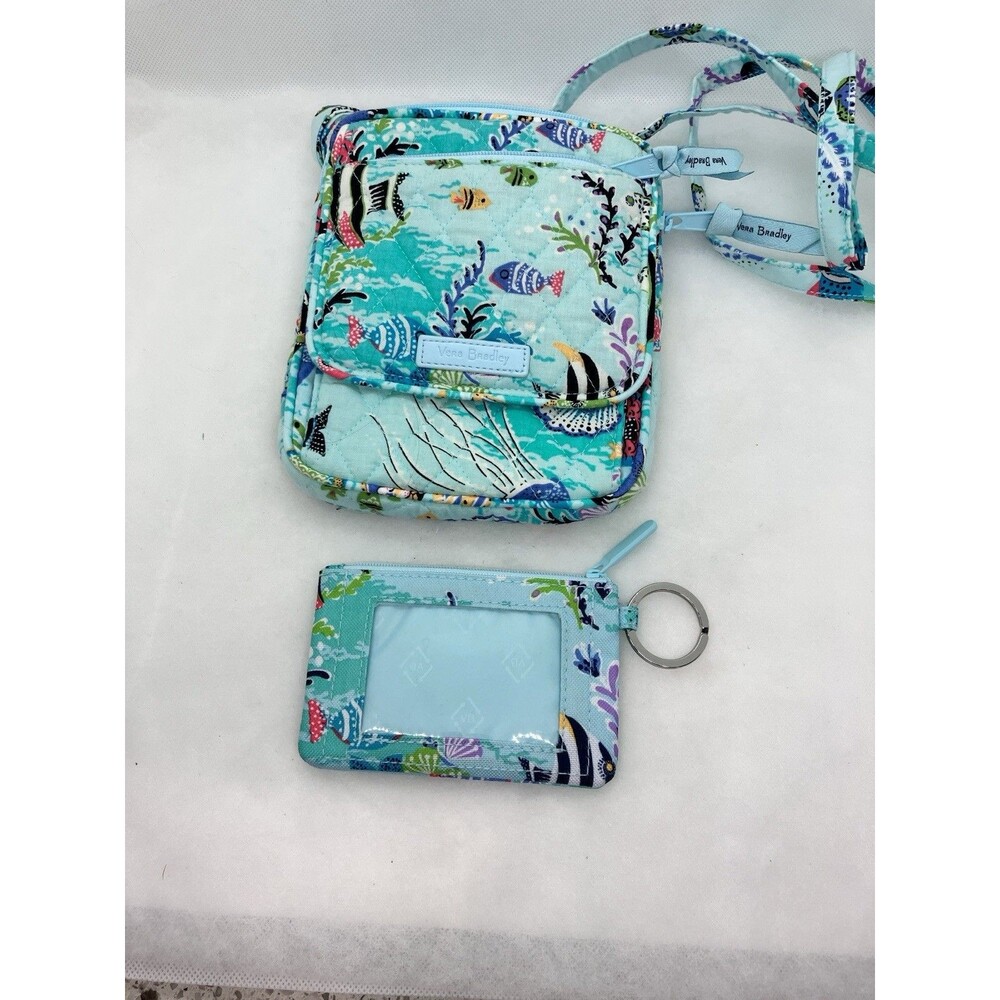 Vera Bradley Mini Hipster Crossbody Antilles Treasure Bag With Coin Purse.